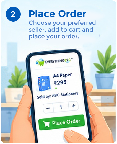Choose a seller, add the product to your cart, and place your order