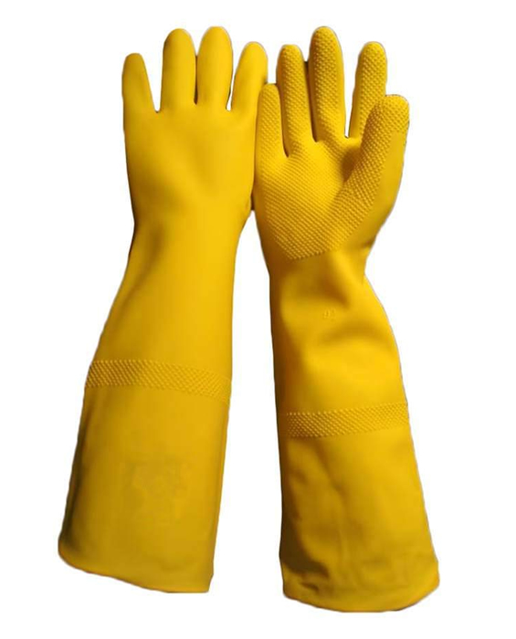 Industrial Unlined Rubber Gloves Senstouch - 16 Inch