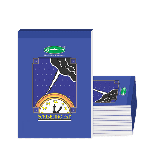 Sundaram | Scribbling Pad 1/16 – 40 Sheets | 80 Pages | 10.5 x 14 cm | 2 | Pack of 12 Pcs
