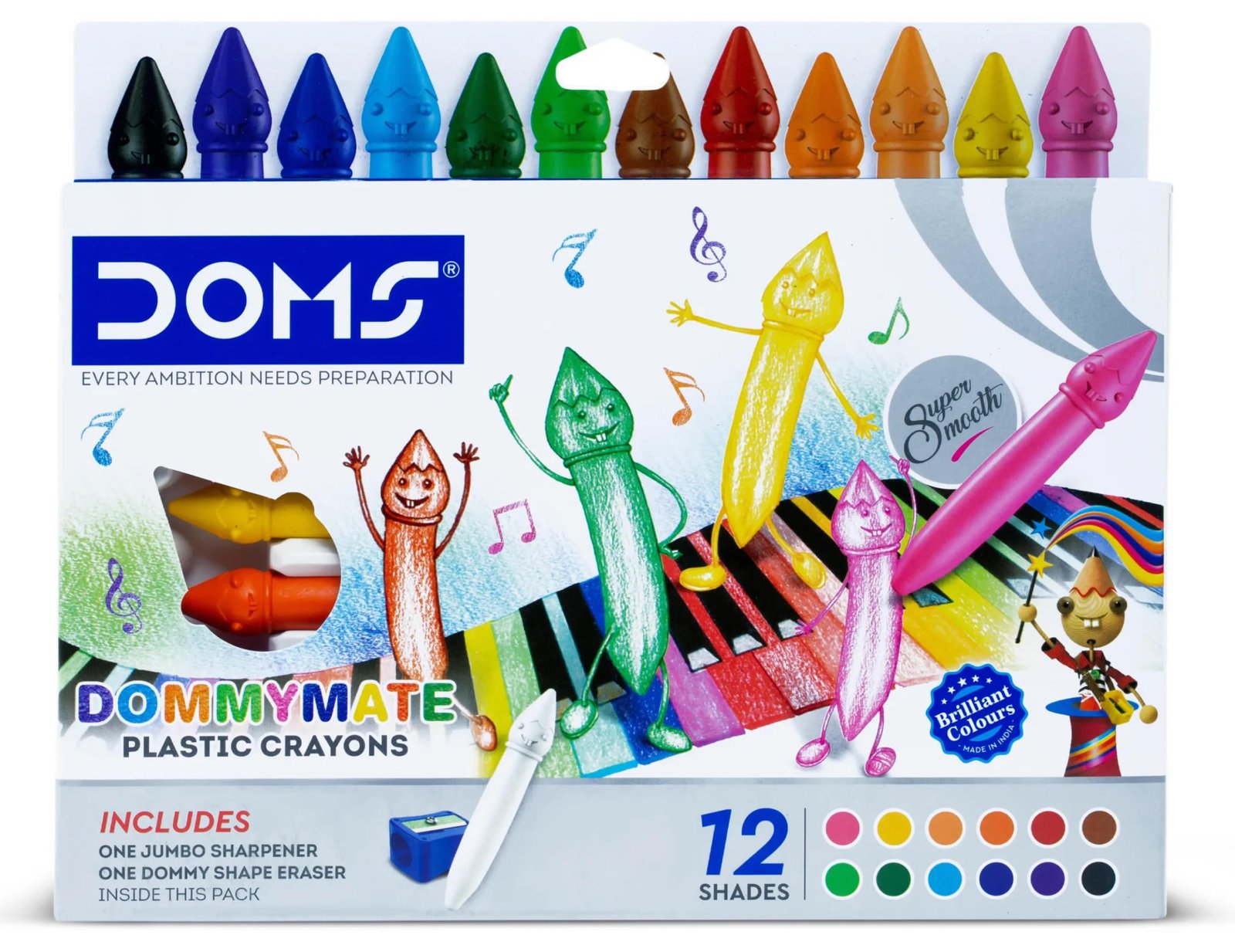 DOMS Dommymate Plastic Crayons