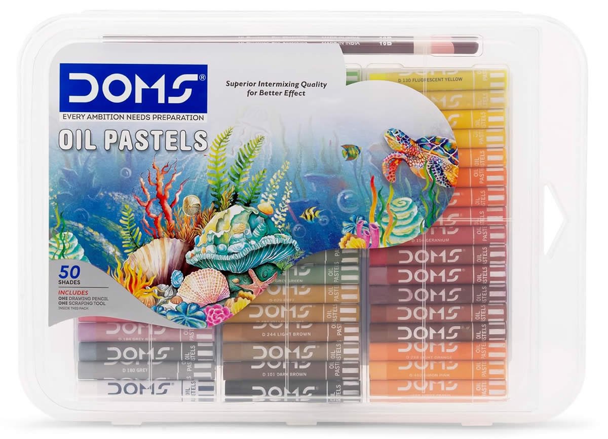 DOMS 50 Shades Oil Pastel With Case | Pack Of 1 | Multi color