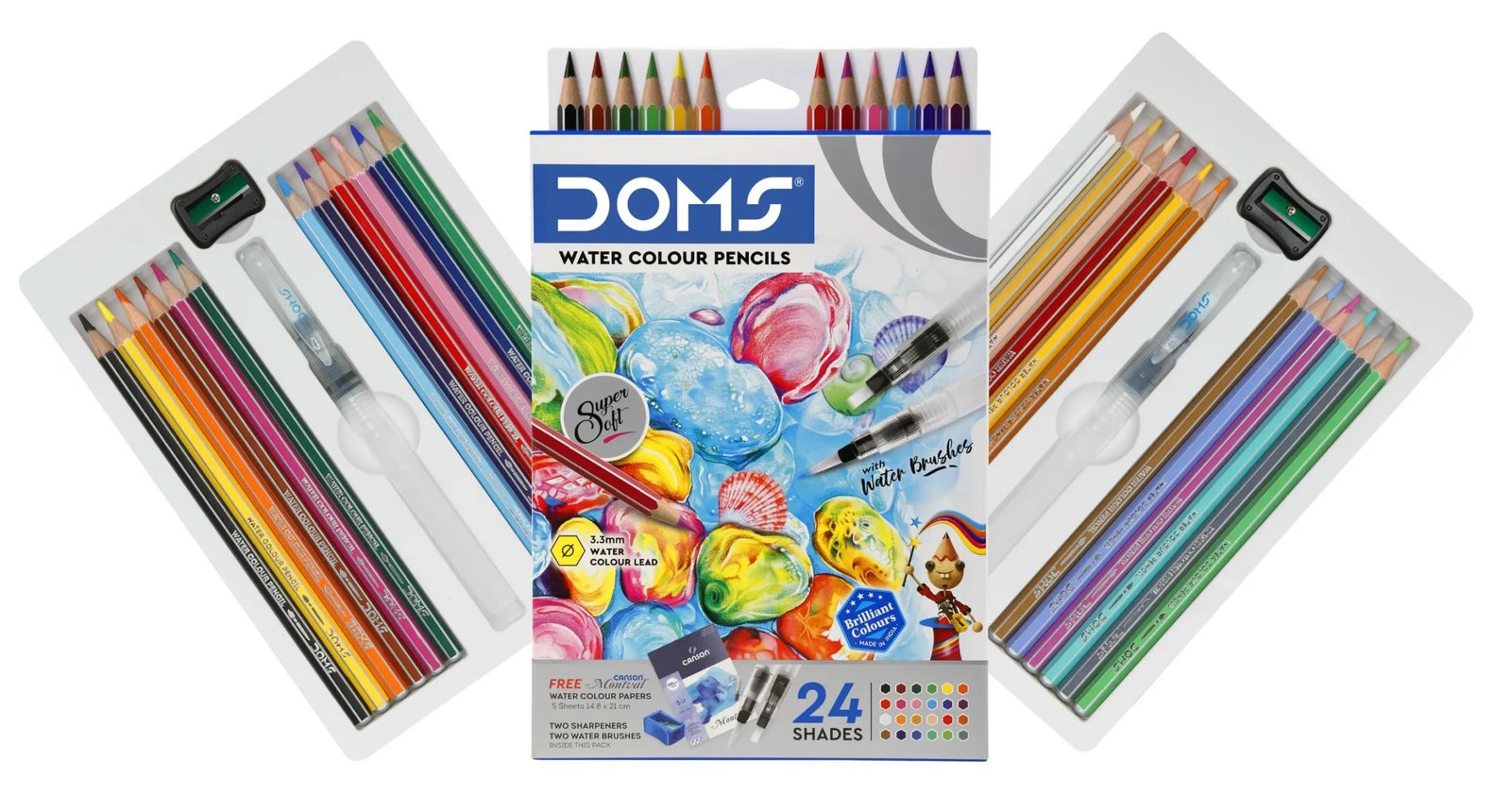 DOMS Water Colour Pencils | 12 Assorted Shades