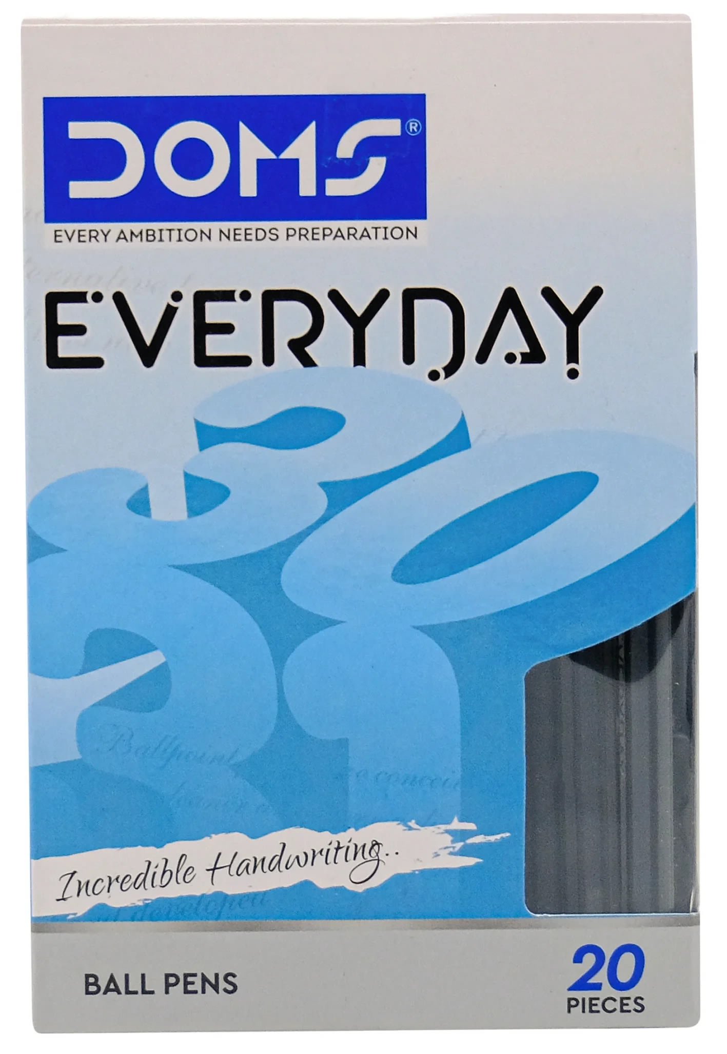 DOMS Everyday Ball Pen | Pack of 20 | Blue Ink